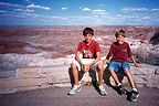 Cranky boys refusing to hike Painted Canyon Cranky boys refusing to hike Painted Canyon
