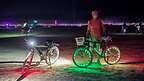 Riding on the Playa at night Riding on the Playa at night